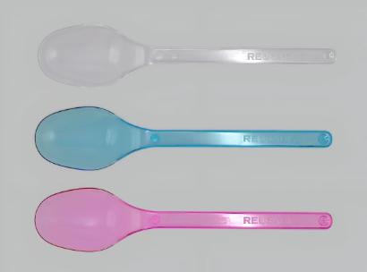 Bild von Eislöffel 13cm bunt-transp. Mehrweg 1.000 Stk